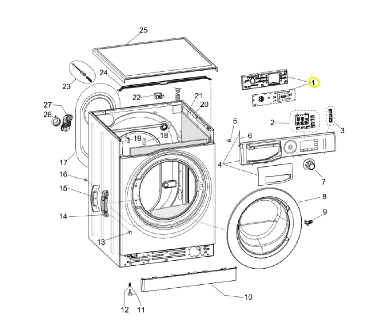Splendide Digital Display Board 637633A RV Washers Dryers splendide-digital-display-board-637633a-rv-washers-dryers