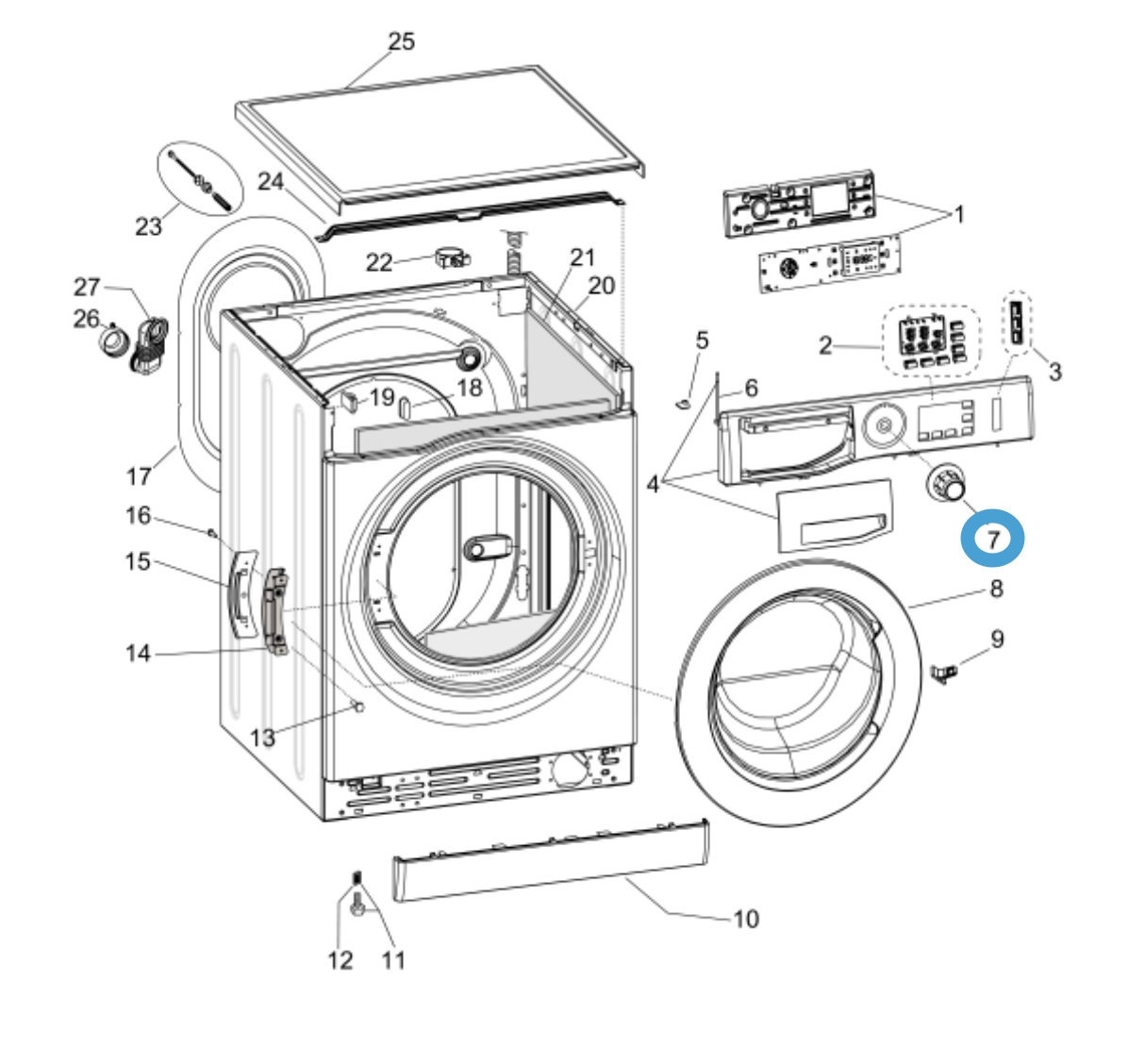Splendide Control Knob 637659 (WFL1300XD)