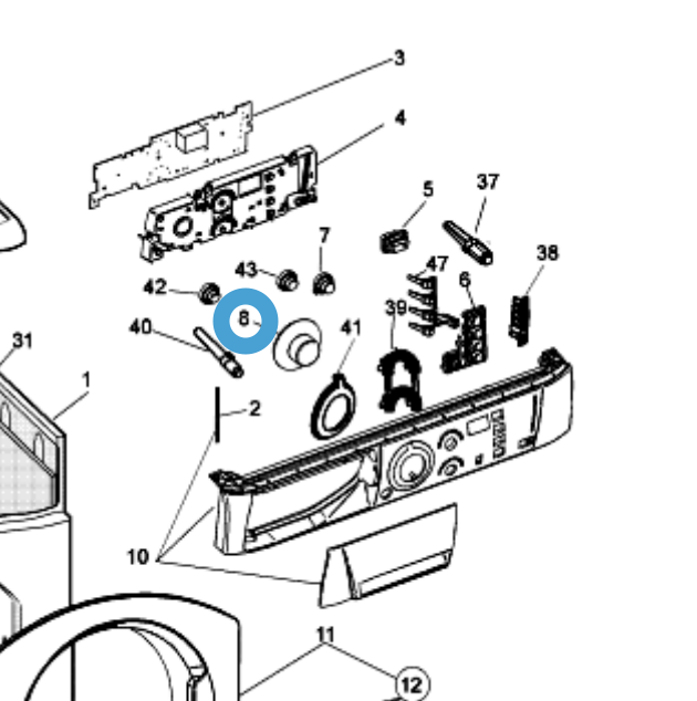 Splendide® Control Panel Timer Button 280964