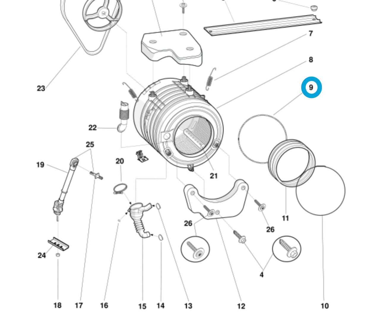 Splendide Door Seal Rear 092155