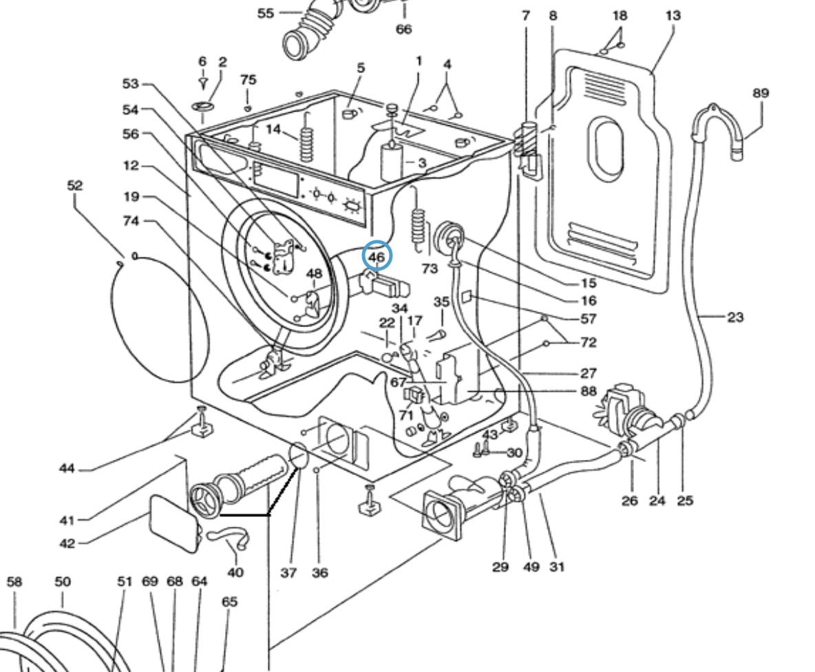 Splendide Dryer Door Switch 116102761