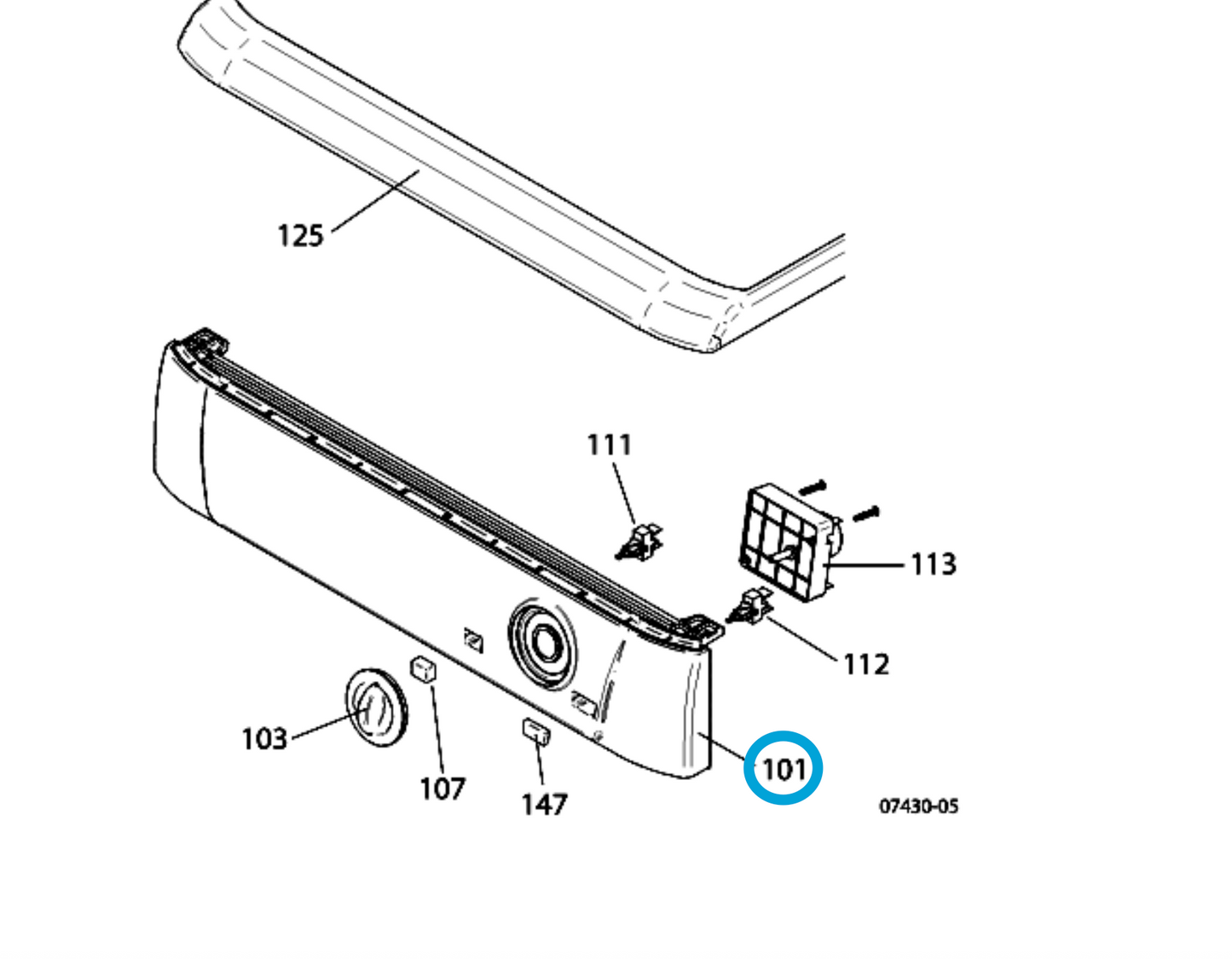 Splendide® Upper Control Panel 511434
