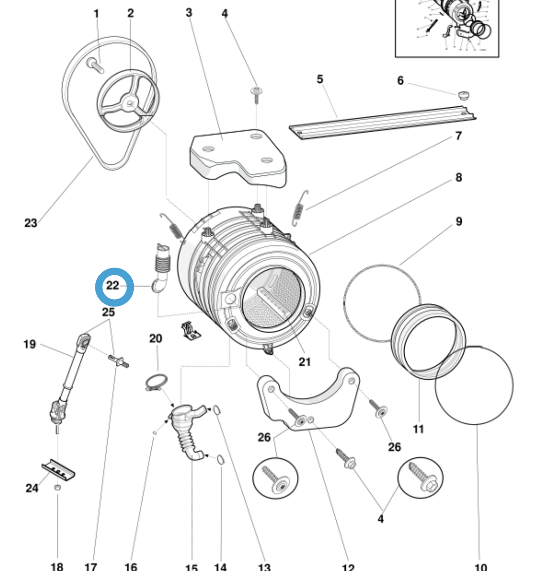 Splendide® Washer Tank Hose 379313