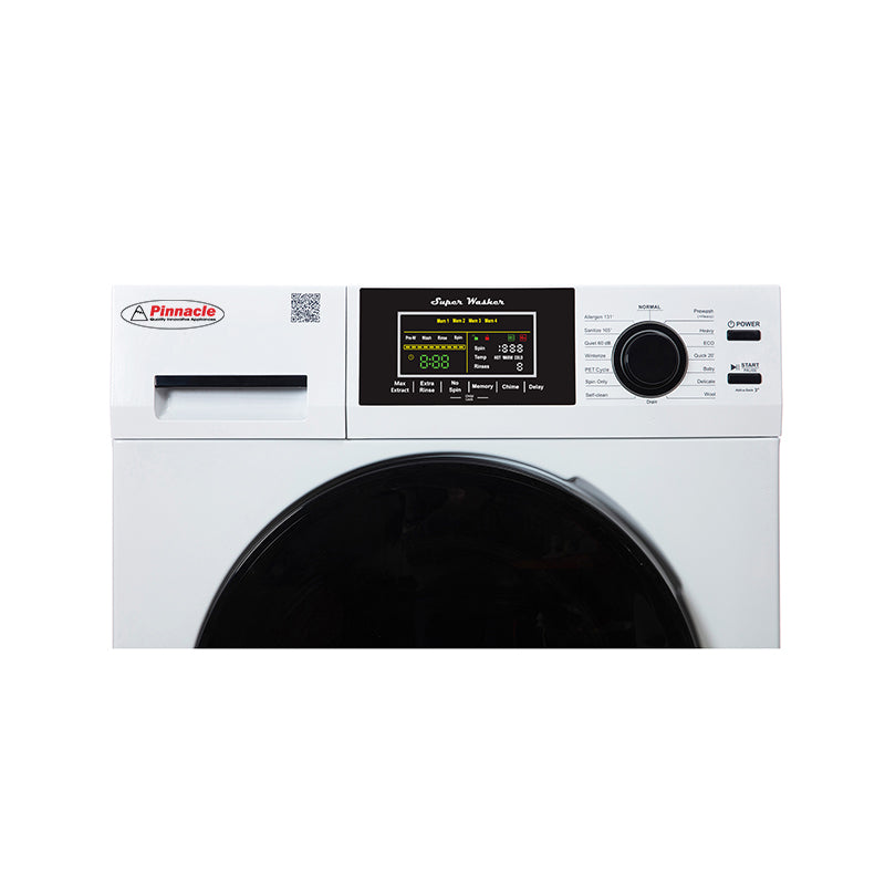 Pinnacle Stackable Washer 22-826L – 15 lb Capacity, Pet Cycle, 12