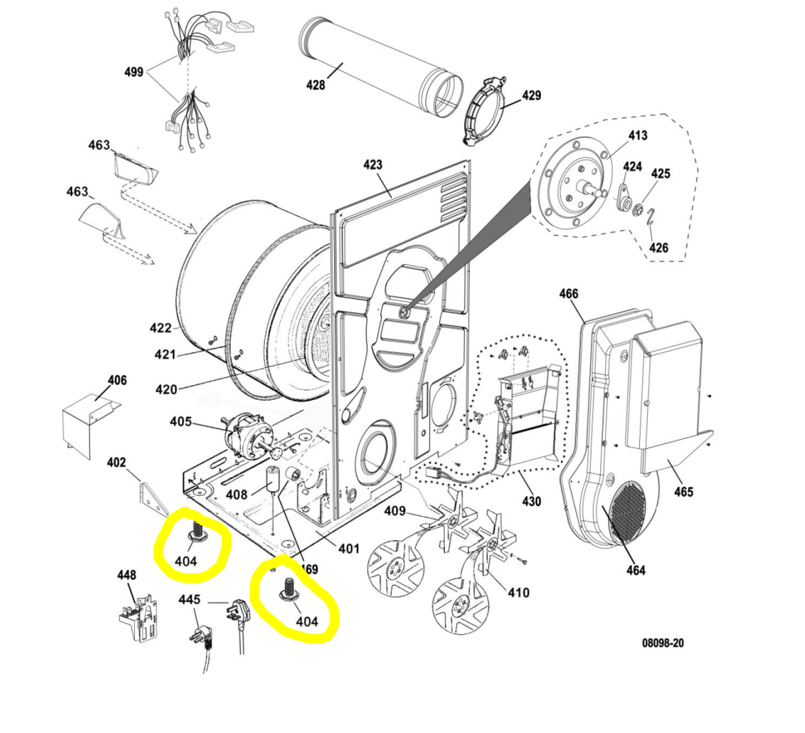Splendide Adjustable Foot Bolts 142775