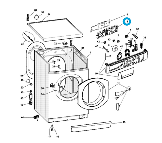 Splendide® Support Display Module 266911 – Upper Control Panel for ARWXF129WNA Washer-Dryer