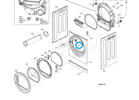 Splendide Interlock Switch 781061 - Compatible with the DV6500X