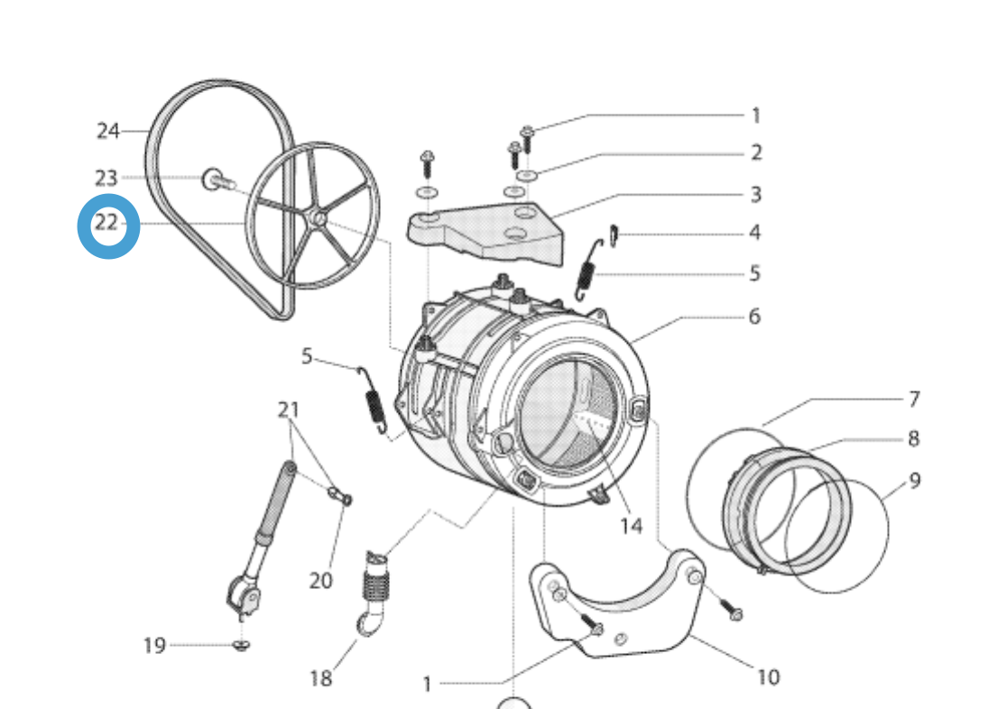 Splendide® WFL1300XD Drum Pulley | Splendide® Drive Parts – RV Washers ...