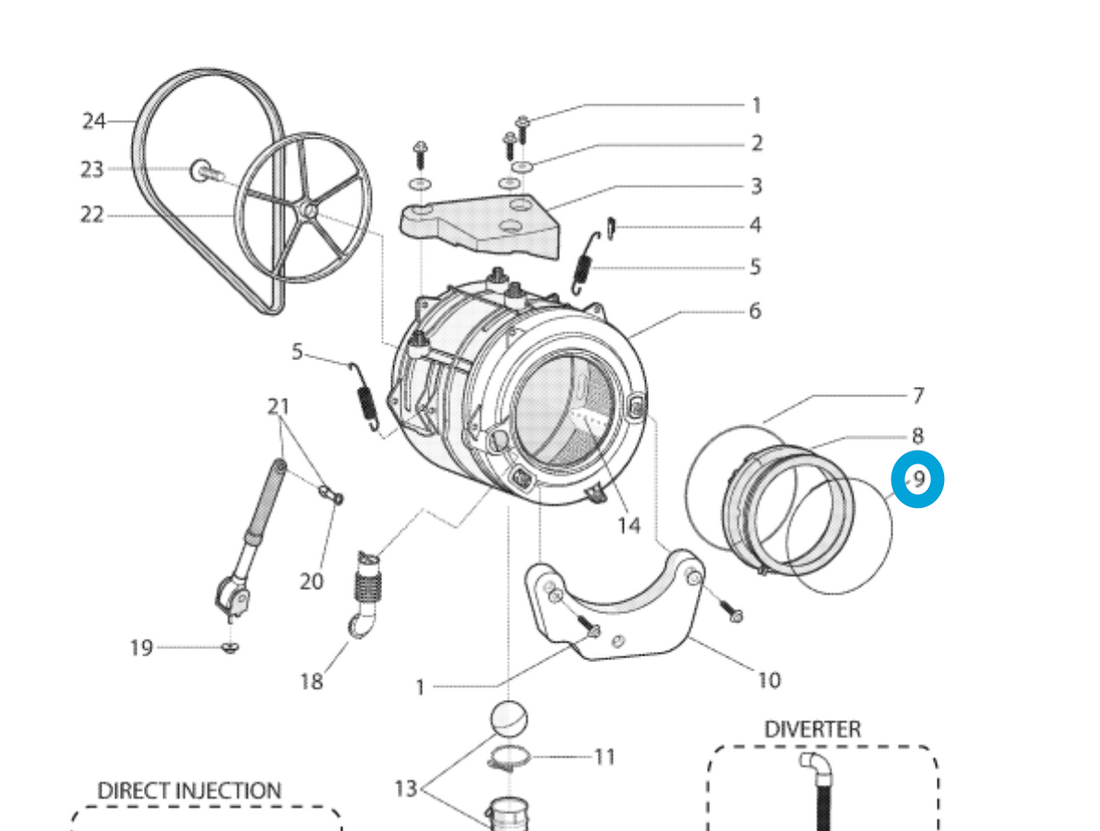 Splendide Reach Retaining Tub 508686 – RV Washers & Dryers