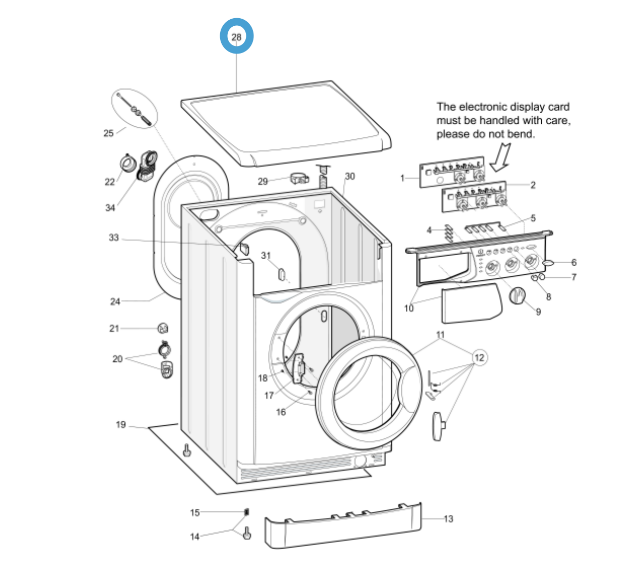 Splendide® Washer Dryer White Top Panel 257899