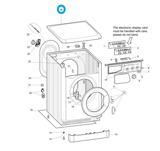 Splendide® Washer Dryer White Top Panel 257899